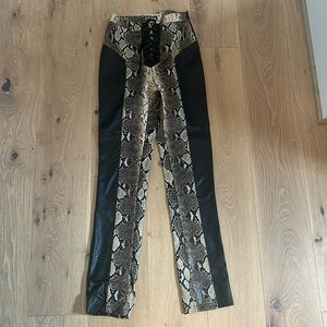 I.AM.GIA size XS faux leather snakeskin pants